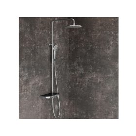   Ravak Termo zuhanyoszlop Stop funkcióval és polccal TE 094.02CR, króm/fekete X070162