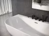 Ravak Flat kádperem csaptelep szett FL 026.20BL, fekete X070176