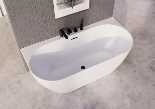 Ravak Flat kádperem csaptelep szett FL 026.20BL, fekete X070176