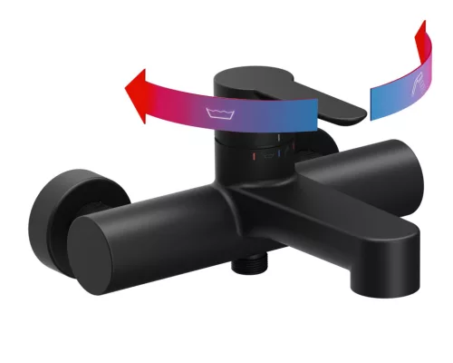 Ravak Puri kádcsaptelep 150 mm PU 022.20BL, fekete X070185