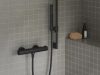 Ravak Puri termoszátos fali zuhanycsaptelep 150 mm PU 033.20BL, fekete X070188