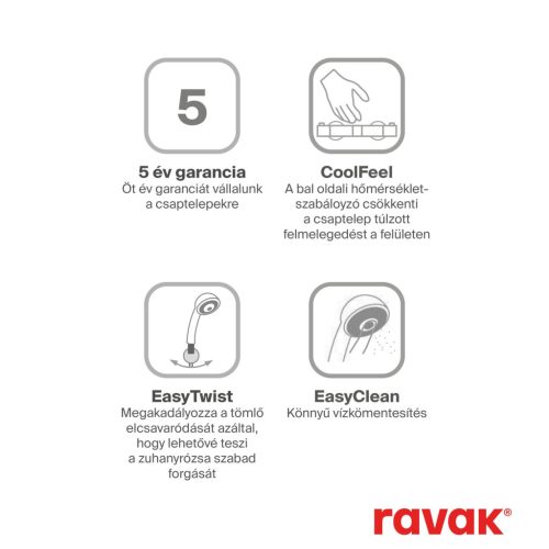 Ravak Espirit álló bidécsaptelep 150 mm, leersztő nélkül ES 056.00CR, Chrome X070201