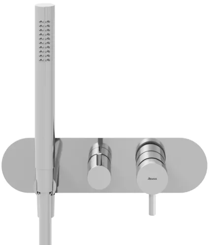 Ravak Espirit falba süllyesztett csaptelep szettel, kétutas, belső egység nélkül ES 065.00CR.O2.RB07D.+S, Chrome X070207