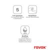 Ravak Eleganta falba süllyesztett csaptelep szettel, háromutas, belső egység nélkül EL 068.00CR.O3.RB07D.+S, Chrome X070216