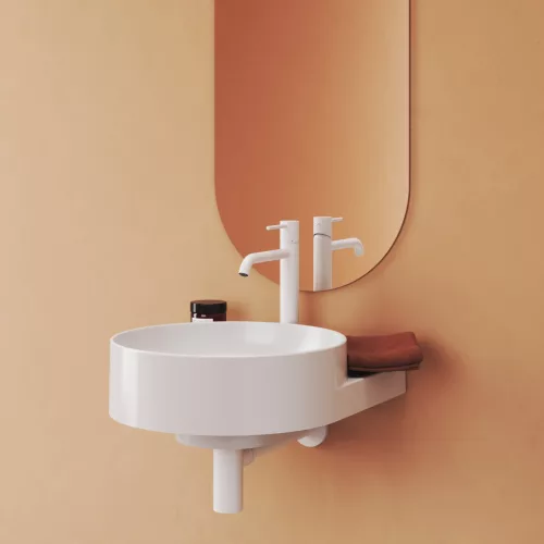 Ravak Espirit álló mosdócsaptelep 340 mm leeresztő nélkül ES 015.10WV, White Velvet X070237
