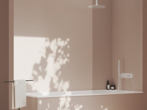 Ravak Espirit falba süllyesztett csaptelep szettel, háromutas, belső egység nélkül ES 068.10WV.O3.RB07D.+S, White Velvet X070245