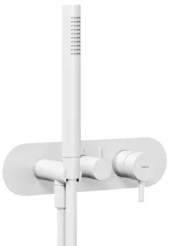 Ravak Espirit falba süllyesztett csaptelep szettel, háromutas, belső egység nélkül ES 068.10WV.O3.RB07D.+S, White Velvet X070245