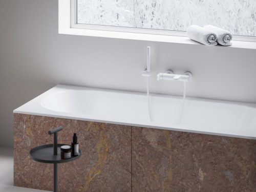 Ravak Eleganta fali kádcsaptelep zuhanyszett nélkül EL 022.10WV, White Velvet X070256