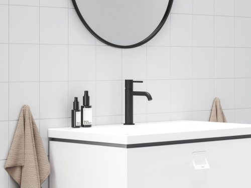 Ravak Espirit álló mosdócsaptelep 190 mm leeresztő nélkül ES 012.20BLM, Black Matt X070273