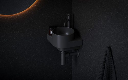 Ravak Espirit álló mosdócsaptelep 190 mm leeresztő nélkül ES 012.20BLM, Black Matt X070273