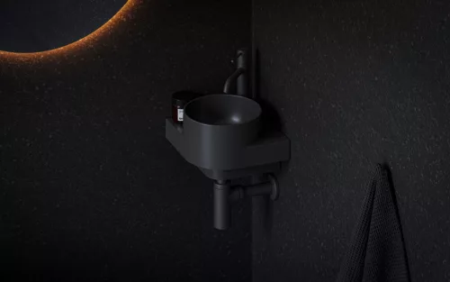 Ravak Espirit álló mosdócsaptelep 190 mm leeresztő nélkül ES 012.20BLM, Black Matt X070273