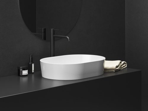 Ravak Espirit álló mosdócsaptelep 340 mm leeresztő nélkül ES 015.20BLM, Black Matt X070274