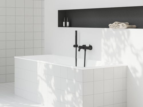 Ravak Espirit fali kádcsaptelep zuhanyszett nélkül ES 022.20BLM, Black Matt X070279
