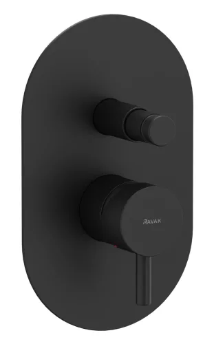 Ravak Espirit falba süllyesztet csaptelep, automatikus kétutas, belső egységgel ES 061.20BLM.O2, Black Matt X070284