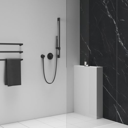 Ravak Espirit falba szüllyesztett csaptelep, egyutas, belső egységgel ES 062.20BLM.O1, Black Matt X070285