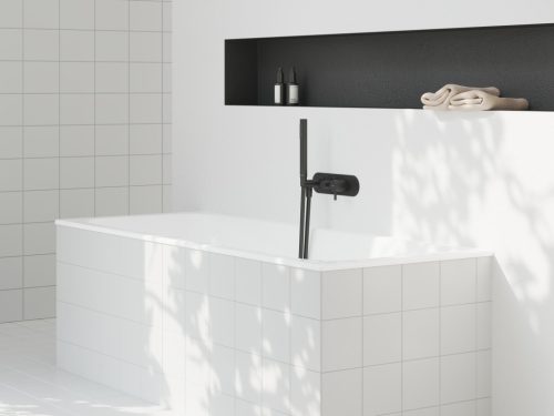 Ravak Espirit falba süllyesztett csaptelep szettel, kétutas, belső egység nélkül ES 065.20BLM.O2.RB07D.+S, Black Matt X070287