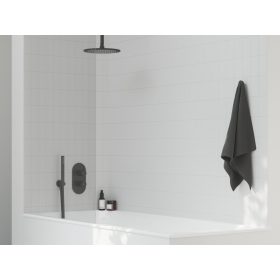   Ravak Espirit termosztátos falba süllyesztett csaptelep, háromutas, belső egység nélkül ES 067.20BLM.O3.RB07C, Black Matt X070289