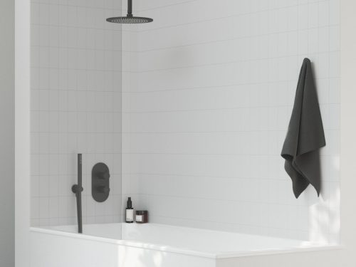 Ravak Espirit termosztátos falba süllyesztett csaptelep, háromutas, belső egység nélkül ES 067.20BLM.O3.RB07C, Black Matt X070289