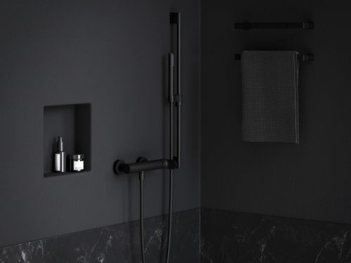 Ravak Eleganta fali zuhanycsaptelep szett nélkül EL 032.20BLM, Black Matt X070294