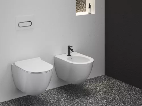 Ravak Eleganta álló bidécsaptelep 130 mm leersztő nélkül EL 056.20BLM, Black Matt X070295