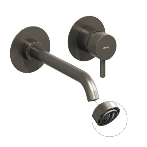 Ravak Espirit falba süllyesztett mosdócsaptelep belső egység nélkül ES 019.20GB.O1.RB07B, Graphite Brushed X070315