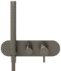 Ravak Espirit falba süllyesztett csaptelep szettel, háromutas, belső egység nélkül ES 068.20GB.O3.RB07D.+S, Graphite Brushed X070319