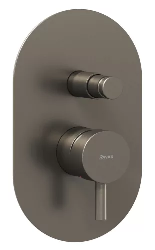 Ravak Espirit falba süllyesztet csaptelep, automatikus kétutas, belső egységgel ES 061.20GB.O2, Graphite Brushed X070321