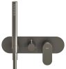 Ravak Eleganta falba süllyesztett csaptelep szettel, háromutas, belső egység nélkül EL 068.20GB.O3.RB07D.+S, Graphite Brushed X070333