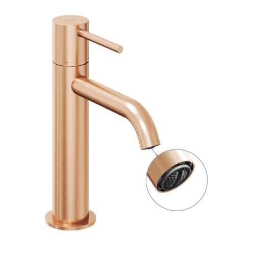 Ravak Espirit álló mosdócsaptelep 190 mm leeresztő nélkül ES 012.60RGB, Rose Gold Brushed X070347