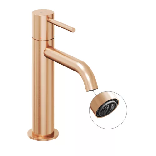 Ravak Espirit álló mosdócsaptelep 190 mm leeresztő nélkül ES 012.60RGB, Rose Gold Brushed X070347
