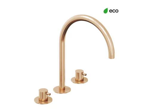 Ravak Espirit álló mosdócsaptelep, 3 furatos 270 mm leeresztő nélkül ES 018.60RGB, Rose Gold Brushed X070349