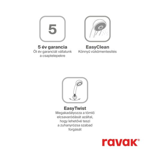 Ravak Espirit falba süllyesztett kádcsaptelep belső egységgel ES 021.60RGB.O1, Rose Gold Brushed X070351