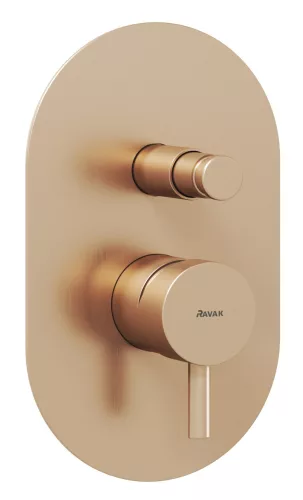 Ravak Espirit falba süllyesztet csaptelep, automatikus kétutas, belső egységgel ES 061.60RGB.O2, Rose Gold Brushed X070358