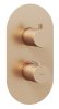 Ravak Espirit falba süllyesztett termosztátos csaptelep, kétutas, beslő egység nélkül ES 063.60RGB.O2.RB07C, Rose Gold Brushed X070360