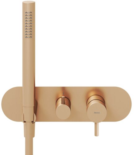 Ravak Espirit falba süllyesztett csaptelep szettel, kétutas, belső egység nélkül ES 065.60RGB.O2.RB07D.+S, Rose Gold Brushed X070361