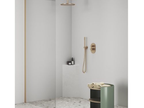 Ravak Espirit falba süllyesztett csaptelep, kétutas, belső egység nélkül ES 065.60RGB.O2.RB07E, Rose Gold Brushed X070362
