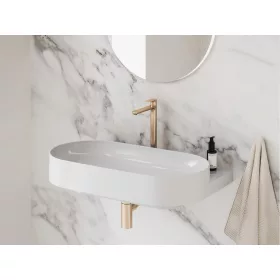   Ravak Eleganta álló mosdócsaptelep 335 mm leeresztő nélkül EL 015.60RGB, Rose Gold Brushed X070365