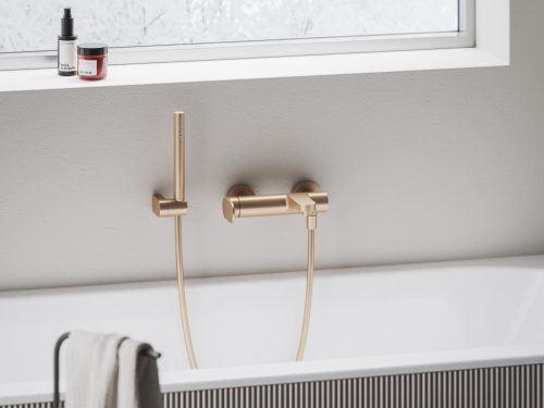 Ravak Eleganta fali kádcsaptelep zuhanyszett nélkül EL 022.60RGB, Rose Gold Brushed X070367