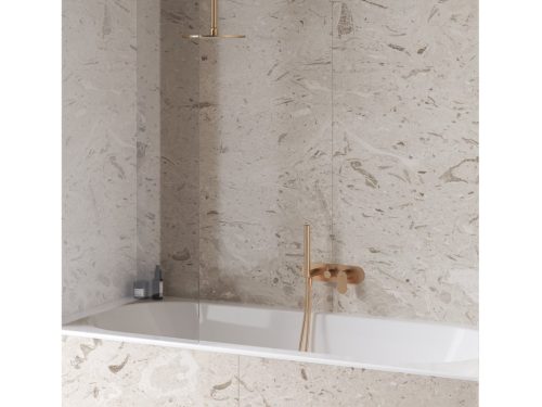 Ravak Elaganta falba süllyesztett csaptelep szettel, háromutas, belső egység nélkül EL 068.60RGB.O3.RB07D.+S, Rose Gold Brushed X070370