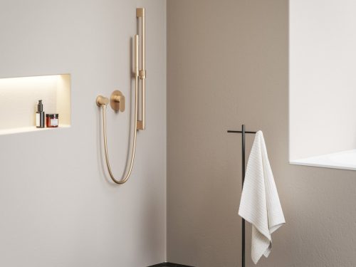 Ravak Eleganta falba szüllyesztett csaptelep, egyutas, belső egységgel EL 062.60RGB, Rose Gold Brushed X070373