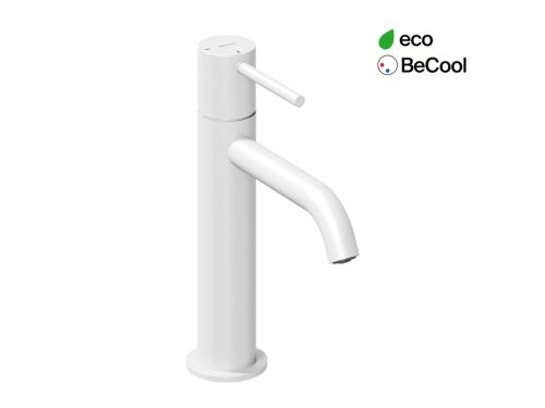 Ravak Espirit álló mosdócsaptelep BeCool 190 mm leeresztő nélkül ES 012.11WV, White Velvet X070395