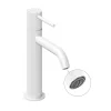 Ravak Espirit álló mosdócsaptelep BeCool 190 mm leeresztő nélkül ES 012.11WV, White Velvet X070395