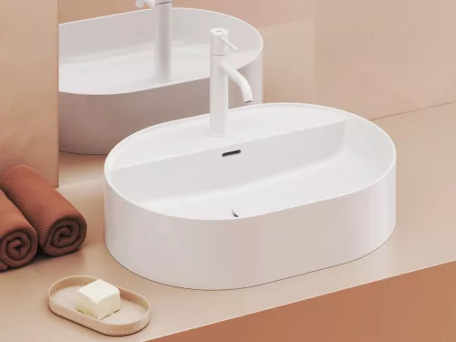 Ravak Espirit álló mosdócsaptelep BeCool 190 mm leeresztő nélkül ES 012.11WV, White Velvet X070395