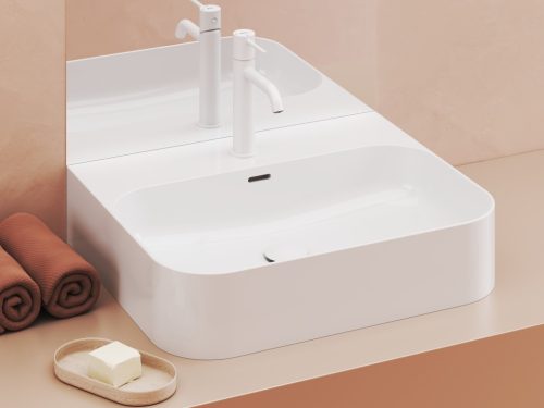 Ravak Espirit álló mosdócsaptelep BeCool 190 mm leeresztő nélkül ES 012.11WV, White Velvet X070395