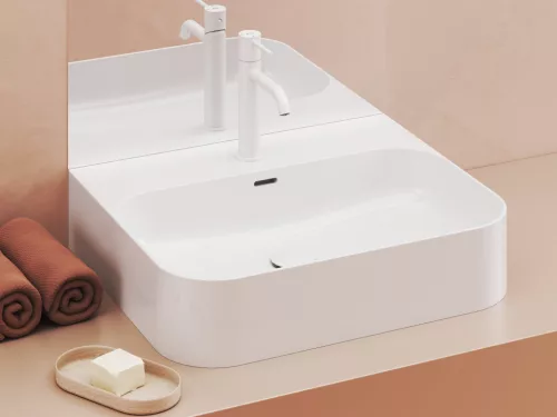 Ravak Espirit álló mosdócsaptelep BeCool 190 mm leeresztő nélkül ES 012.11WV, White Velvet X070395