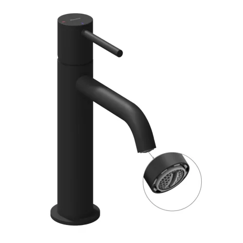 Ravak Espirit álló mosdócsaptelep BeCool 190 mm leeresztő nélkül ES 012.21BLM, Black Matt X070396