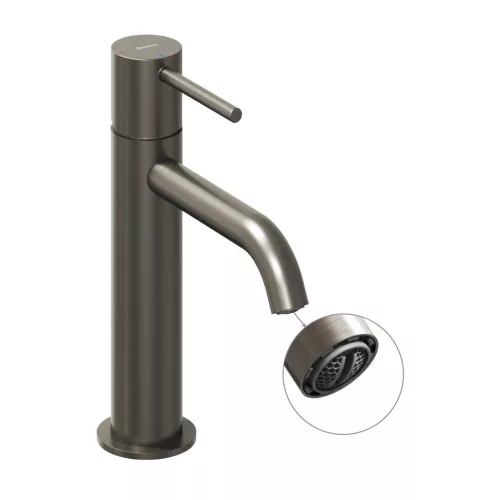 Ravak Espirit álló mosdócsaptelep BeCool 190 mm leeresztő nélkül ES 012.21GB, Graphite Brushed X070397