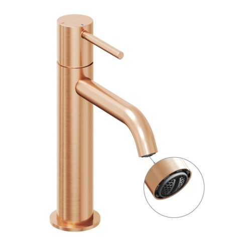 Ravak Espirit álló mosdócsaptelep BeCool 190 mm leeresztő nélkül ES 012.61RGB, Rose Gold Brushed X070398