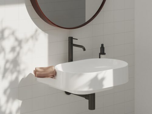 Ravak Espirit álló mosdócsaptelep BeCool 250 mm leeresztő nélkül ES 014.21GB, Graphite Brushed X070401