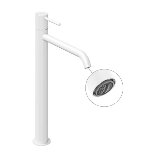 Ravak Espirit álló mosdócsaptelep BeCool 340 mm leeresztő nélkül ES 015.11WV, White Velvet X070405